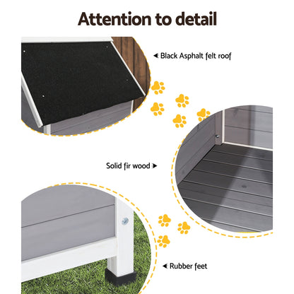 i.Pet Dog Kennel Wooden Large Outdoor House Indoor Puppy Pet Cabin Weatherproof - view 6