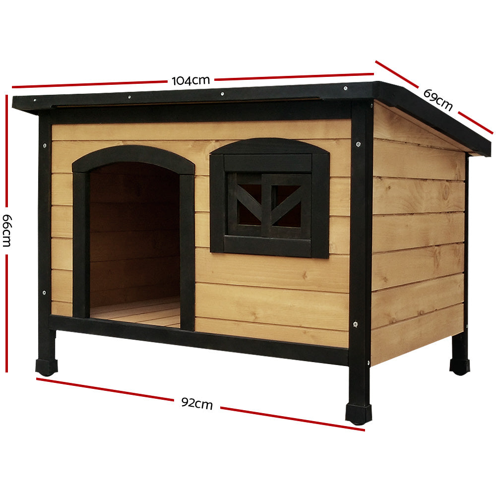 i.Pet Dog Kennel Extra Large Wooden Outdoor Indoor Puppy Pet House Cabin Crate Weatherproof - view 2
