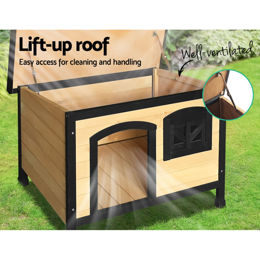 i.Pet Dog Kennel Extra Large Wooden Outdoor Indoor Puppy Pet House Cabin Crate Weatherproof - view 5
