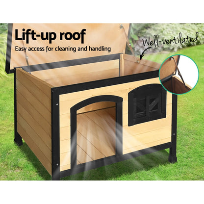 i.Pet Dog Kennel Extra Large Wooden Outdoor Indoor Puppy Pet House Cabin Crate Weatherproof - view 5