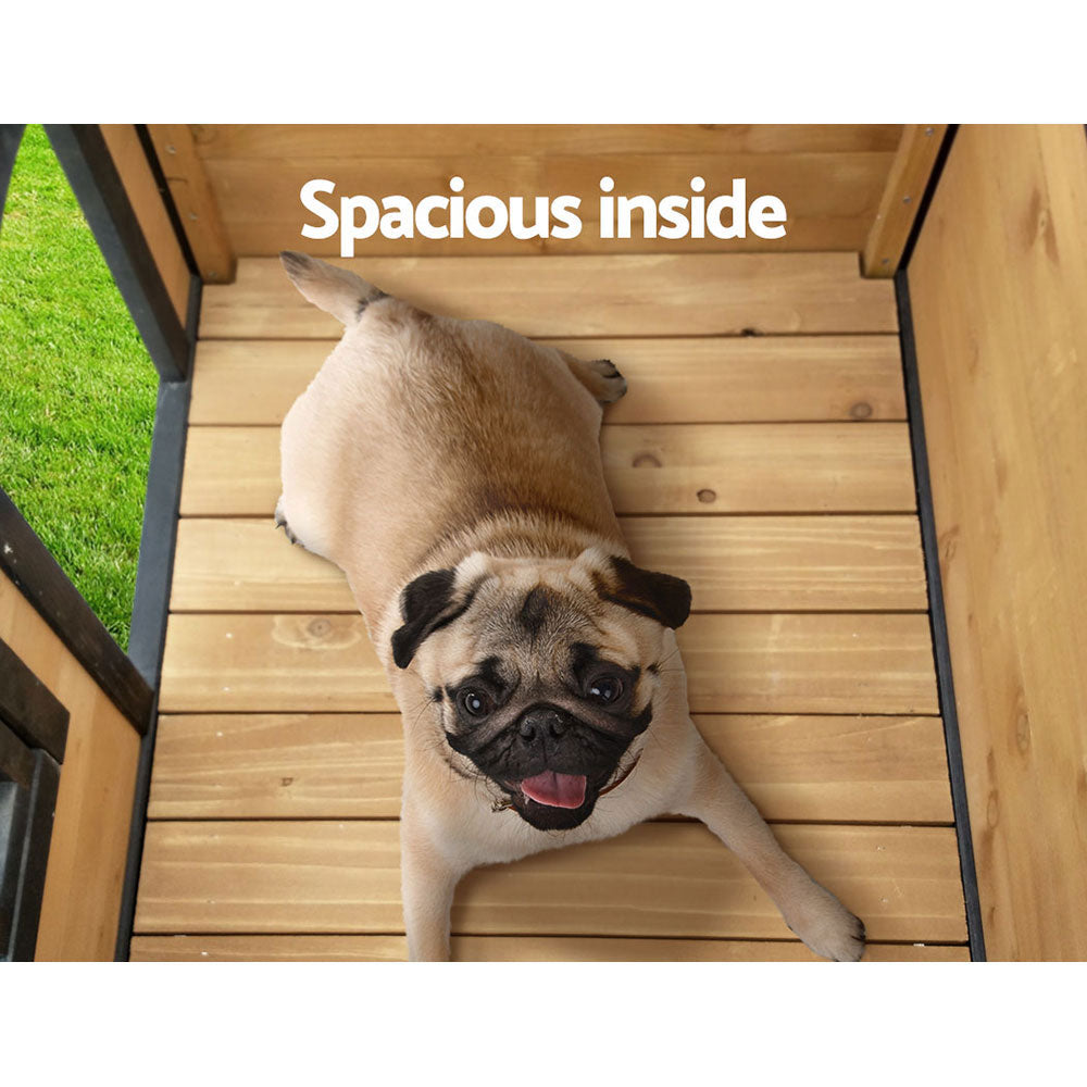 i.Pet Dog Kennel Extra Large Wooden Outdoor Indoor Puppy Pet House Cabin Crate Weatherproof - view 6