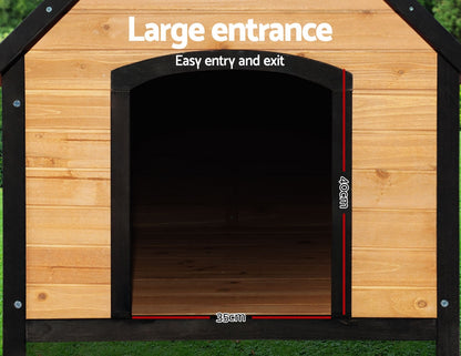 i.Pet Dog Kennel Extra Large Wooden Outdoor House Pet Puppy House XL Crate Cabin Waterproof - view 6