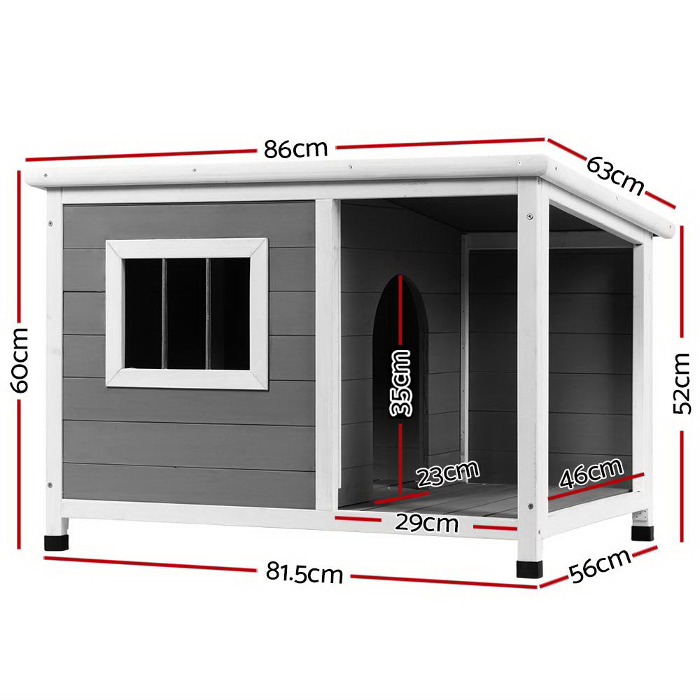 i.Pet Dog Kennel House Large Wooden Outdoor Pet Kennels Indoor Puppy Cabin Log - view 2