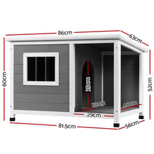 i.Pet Dog Kennel House Large Wooden Outdoor Pet Kennels Indoor Puppy Cabin Log - view 2