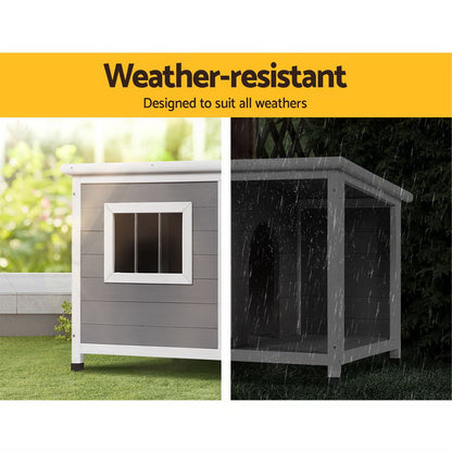 i.Pet Dog Kennel House Large Wooden Outdoor Pet Kennels Indoor Puppy Cabin Log - view 5