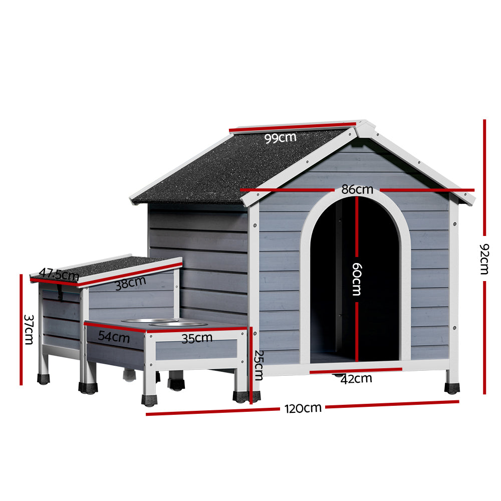 i.Pet Dog Kennel House Large Wooden Outdoor Pet Kennels Indoor Puppy Cabin - view 2