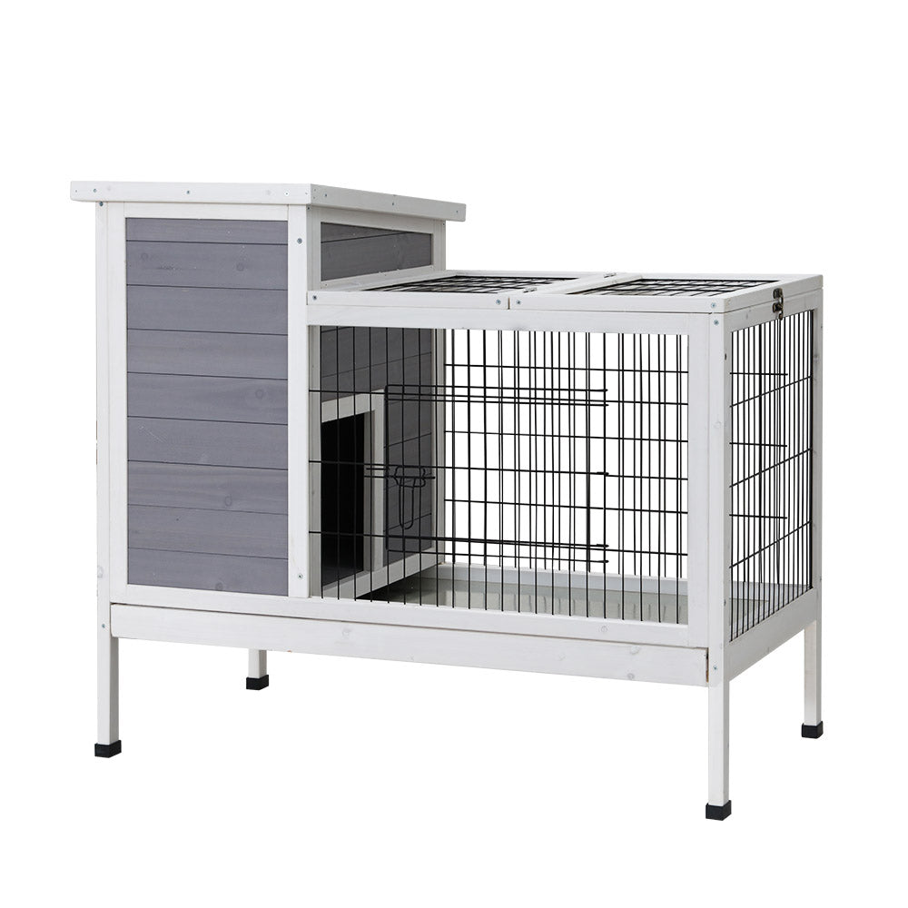 i.Pet Rabbit Hutch Chicken Coop 97cm x 49cm x 86cm Chicken Coop Large Run Wooden Outdoor Cage House - view 7