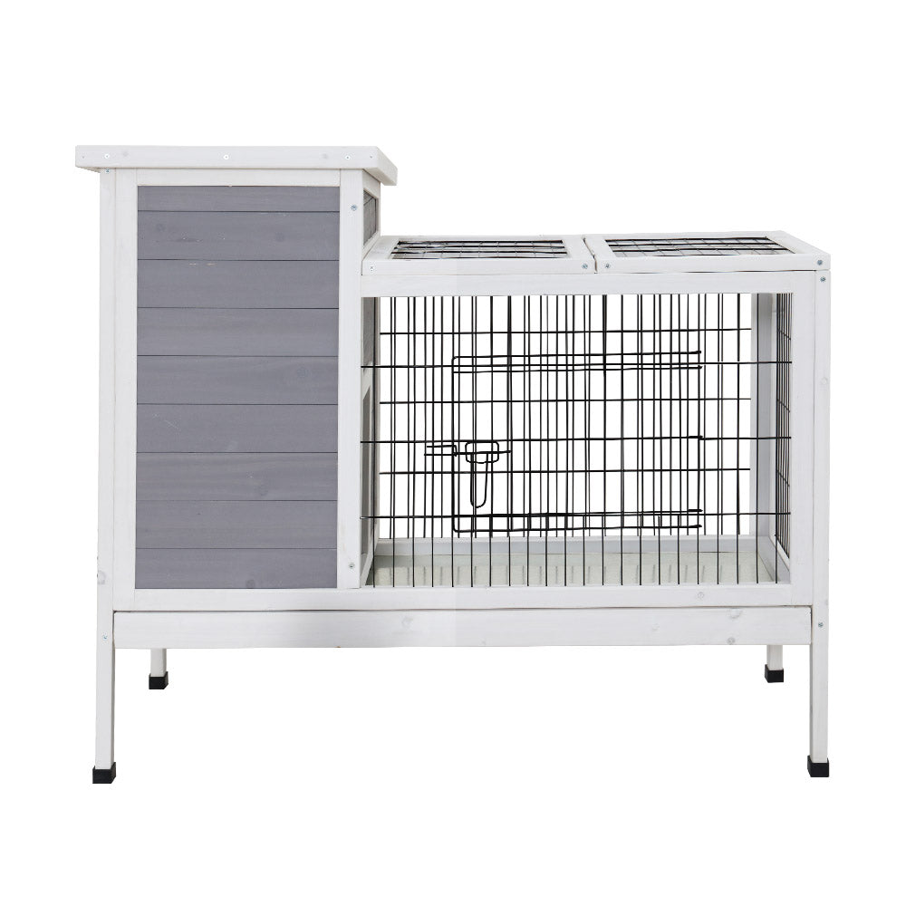 i.Pet Rabbit Hutch Chicken Coop 97cm x 49cm x 86cm Chicken Coop Large Run Wooden Outdoor Cage House - view 3