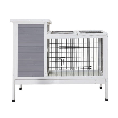 i.Pet Rabbit Hutch Chicken Coop 97cm x 49cm x 86cm Chicken Coop Large Run Wooden Outdoor Cage House - view 3