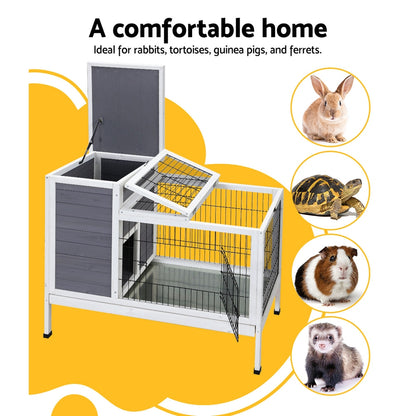 i.Pet Rabbit Hutch Chicken Coop 97cm x 49cm x 86cm Chicken Coop Large Run Wooden Outdoor Cage House - view 4