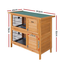 i.Pet Rabbit Hutch Chicken Coop 91.5cm x 45cm x 82cm Chicken Coop Large Wooden House Run Cage - view 2