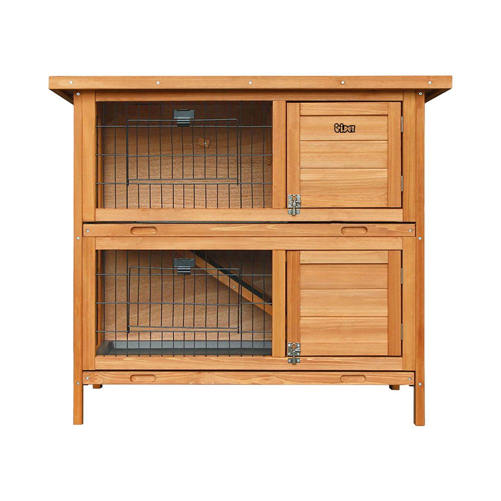 i.Pet Rabbit Hutch Chicken Coop 91.5cm x 45cm x 82cm Chicken Coop Large Wooden House Run Cage - view 3