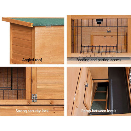 i.Pet Rabbit Hutch Chicken Coop 91.5cm x 45cm x 82cm Chicken Coop Large Wooden House Run Cage - view 5