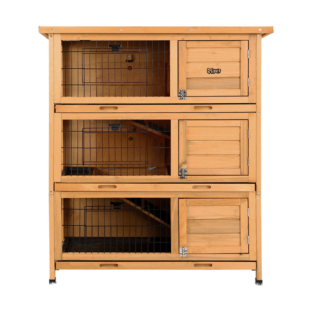 i.Pet Rabbit Hutch Chicken Coop 91.5cm x 46cm x 116.5cm Chicken Coop Large House Cage Run Wooden Outdoor - view 3