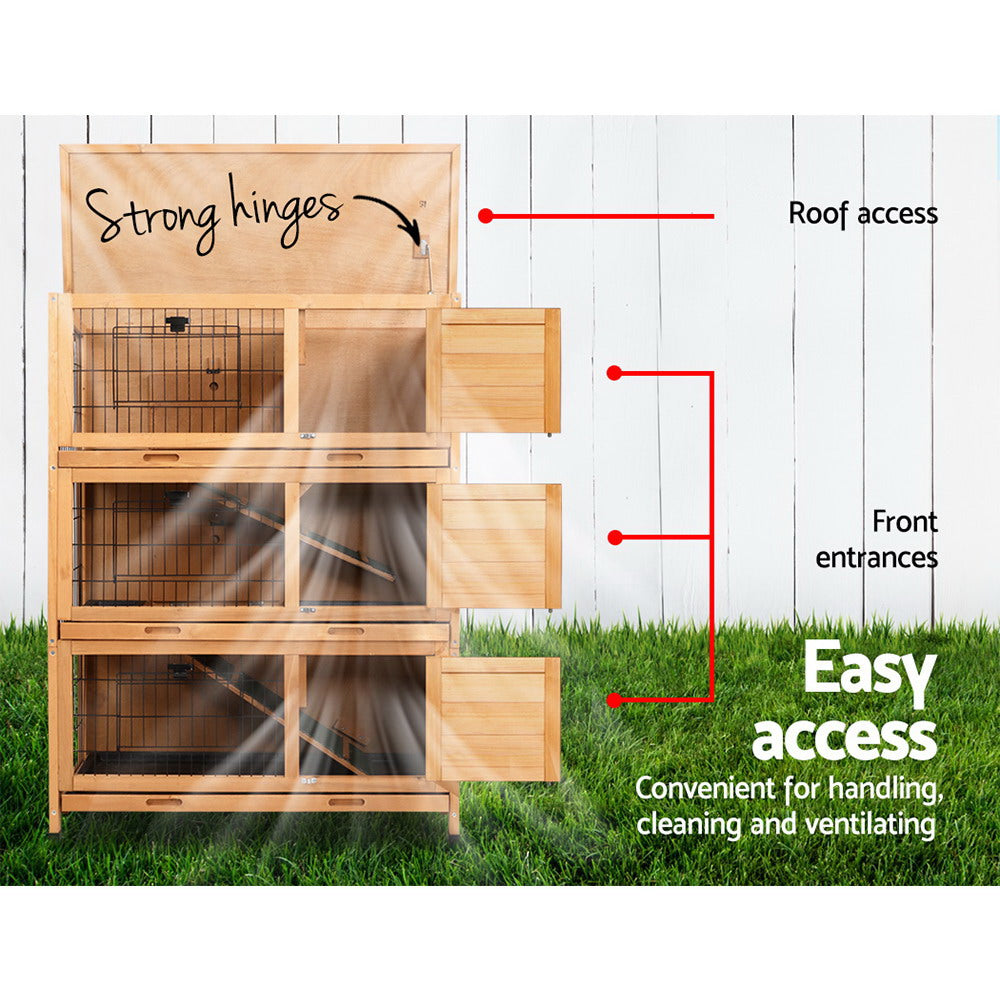 i.Pet Rabbit Hutch Chicken Coop 91.5cm x 46cm x 116.5cm Chicken Coop Large House Cage Run Wooden Outdoor - view 5
