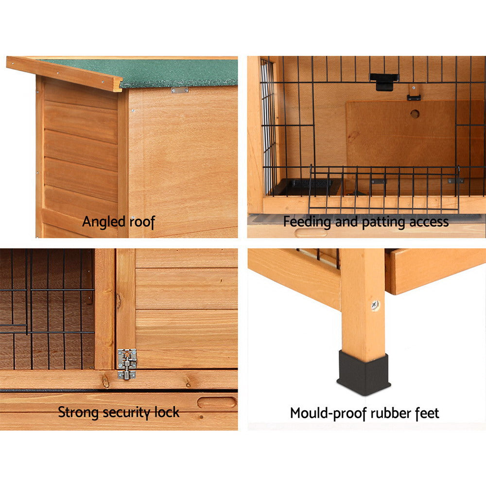 i.Pet Rabbit Hutch Chicken Coop 91.5cm x 46cm x 116.5cm Chicken Coop Large House Cage Run Wooden Outdoor - view 6