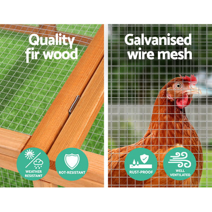 i.Pet Chicken Coop Rabbit Hutch 180cm Extra Large Wooden Chicken House Run XL Hen Cage - view 4