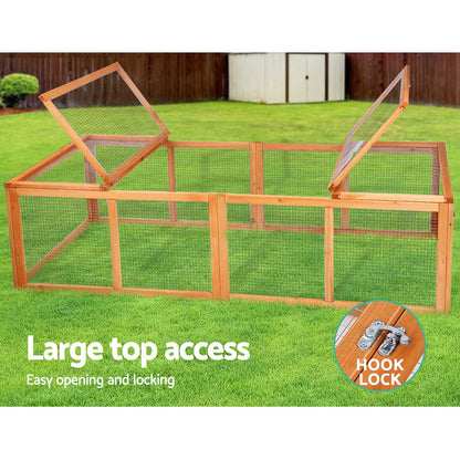 i.Pet Chicken Coop Rabbit Hutch 180cm Extra Large Wooden Chicken House Run XL Hen Cage - view 5