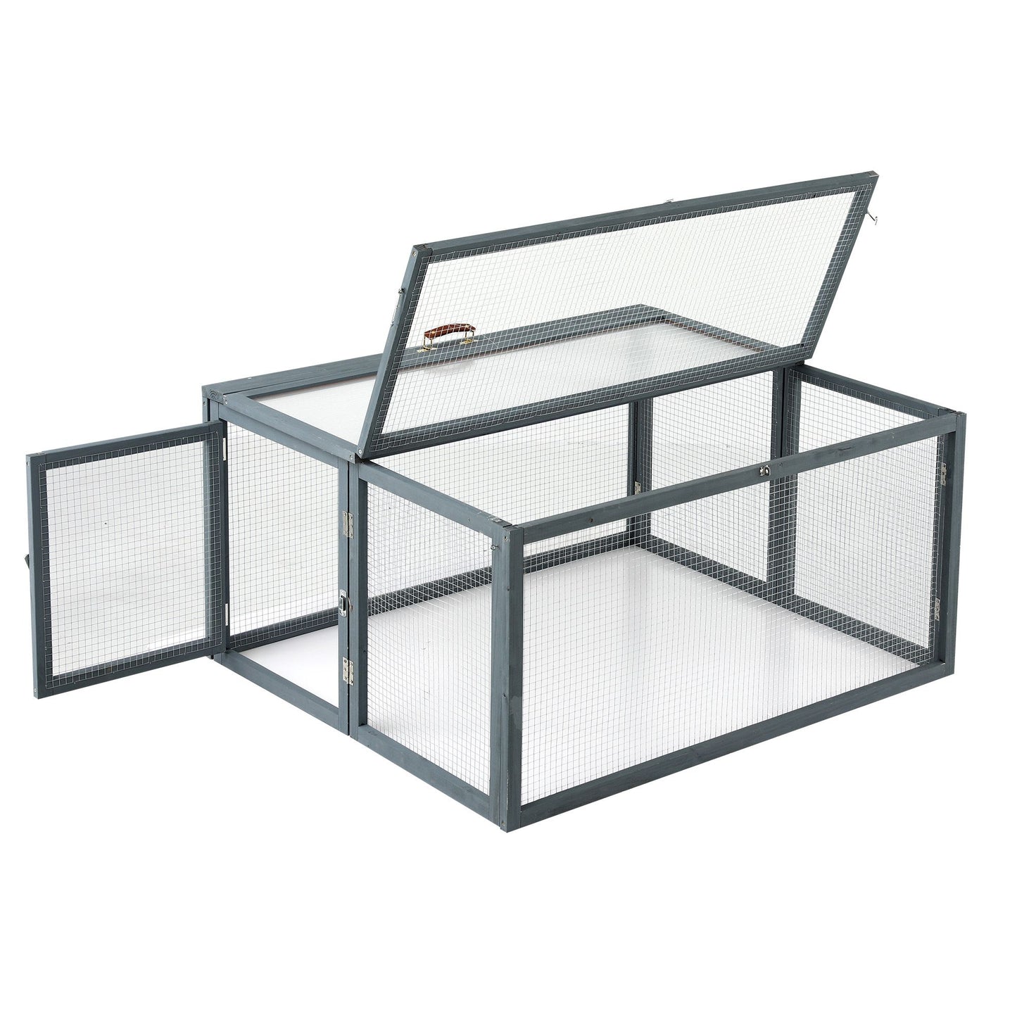 i.Pet Chicken Coop Large Portable Wooden Rabbit Run Cage Hutch Outdoor Folding Hen House 110cm - view 3