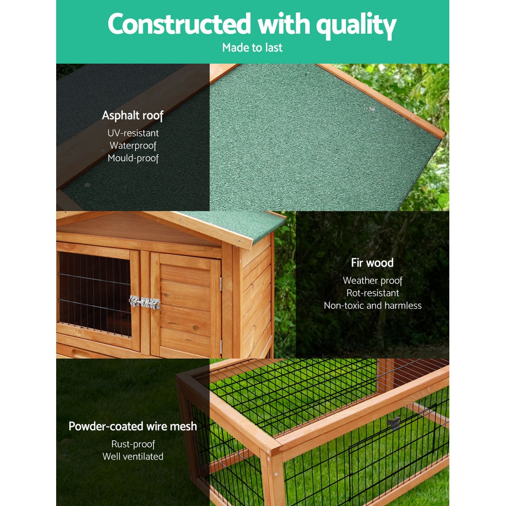 i.Pet Chicken Coop Rabbit Hutch 155cm x 49cm x 90cm Large Chicken Coop Wooden Run Cage House Outdoor - view 4