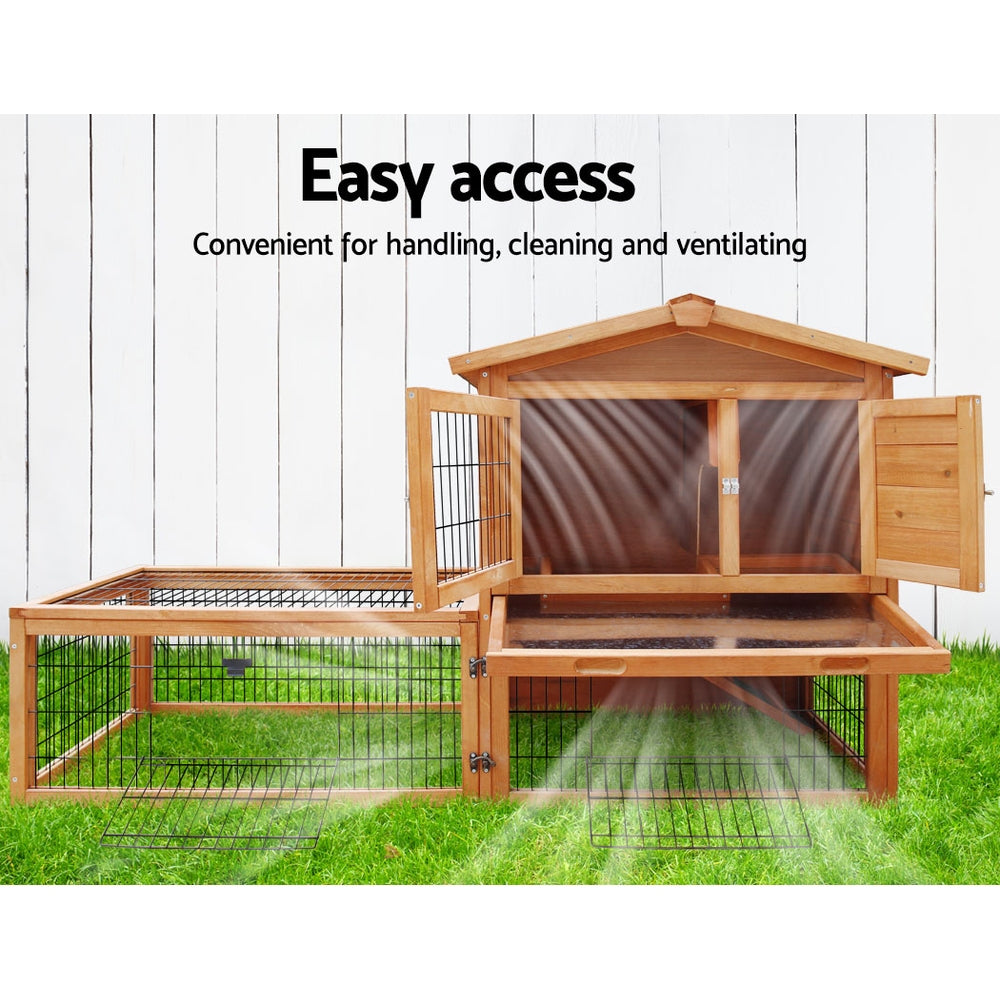 i.Pet Chicken Coop Rabbit Hutch 155cm x 49cm x 90cm Large Chicken Coop Wooden Run Cage House Outdoor - view 5