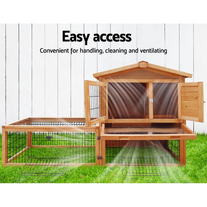 i.Pet Chicken Coop Rabbit Hutch 155cm x 49cm x 90cm Large Chicken Coop Wooden Run Cage House Outdoor - view 5