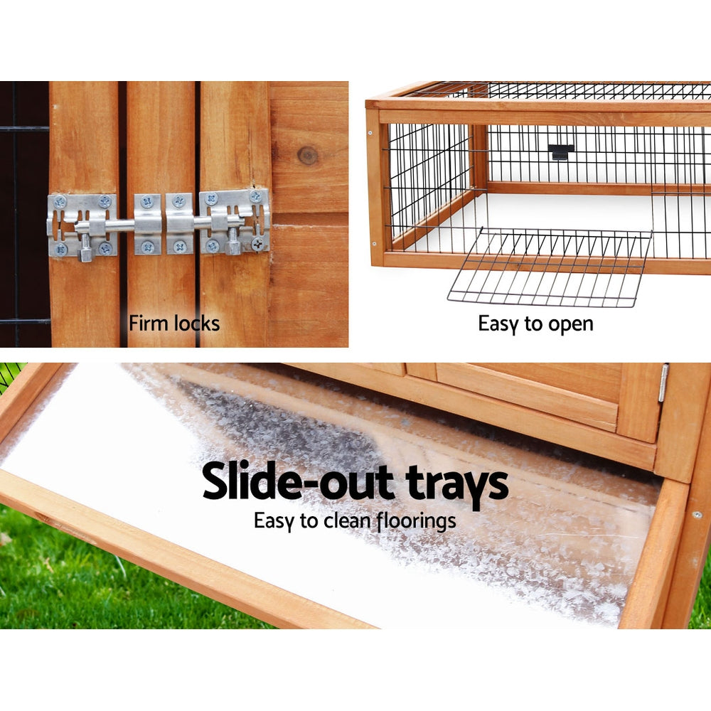 i.Pet Chicken Coop Rabbit Hutch 155cm x 49cm x 90cm Large Chicken Coop Wooden Run Cage House Outdoor - view 6