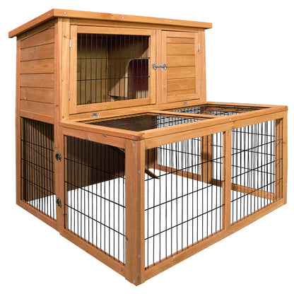 i.Pet Chicken Coop Rabbit Hutch 96cm x 96cm x 100cm Large Chicken Coop Run Wooden Cage Outdoor House - view 8