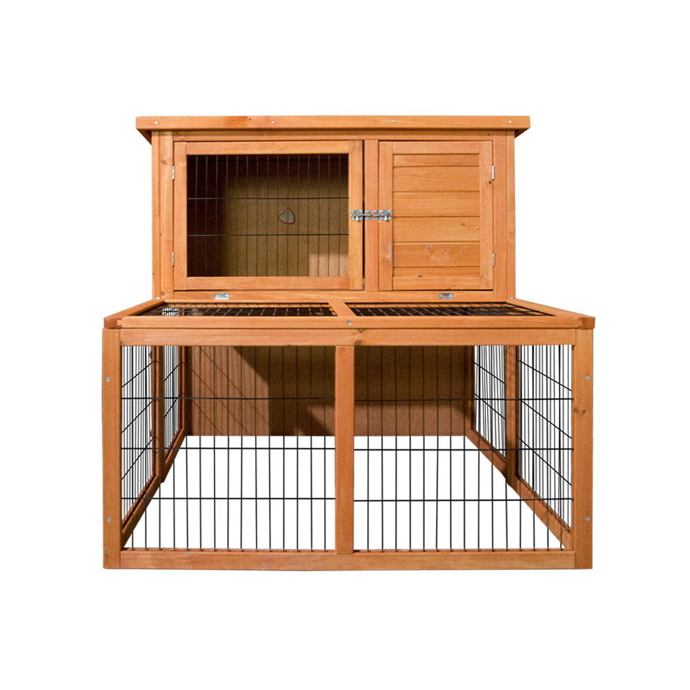 i.Pet Chicken Coop Rabbit Hutch 96cm x 96cm x 100cm Large Chicken Coop Run Wooden Cage Outdoor House - view 3