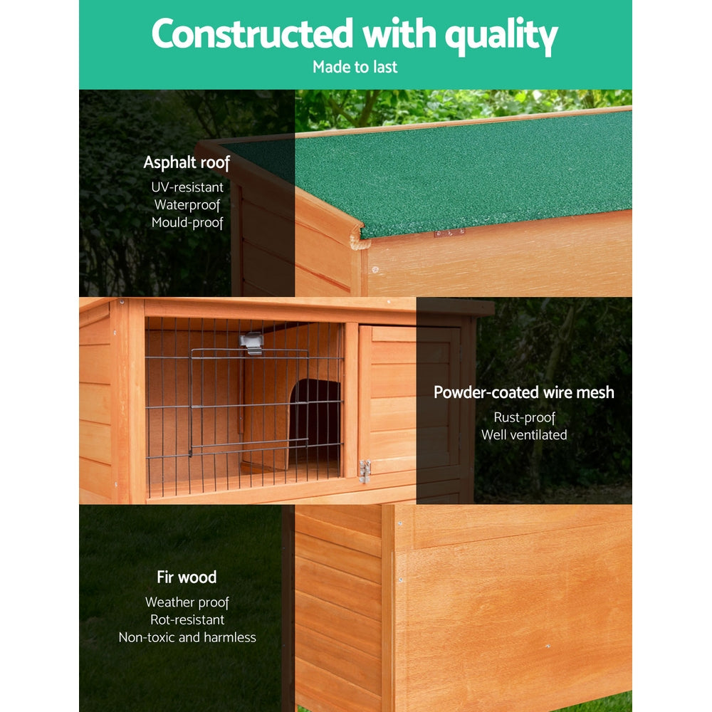 i.Pet Chicken Coop Rabbit Hutch 88cm x 40cm x 76cm Large Chicken Coop House Run Wooden Cage Outdoor - view 4