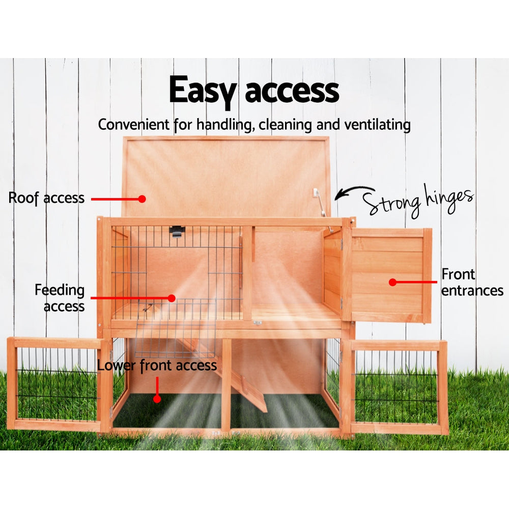 i.Pet Chicken Coop Rabbit Hutch 88cm x 40cm x 76cm Large Chicken Coop House Run Wooden Cage Outdoor - view 6
