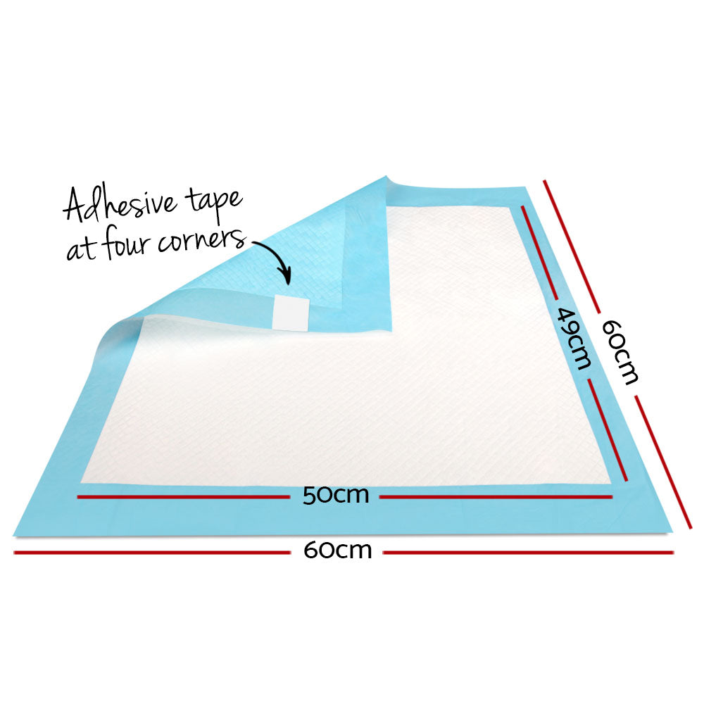 i.Pet Pet Training Pads 200pcs 60x60cm Puppy Dog Toilet Pee Indoor Super Absorbent Blue - view 2