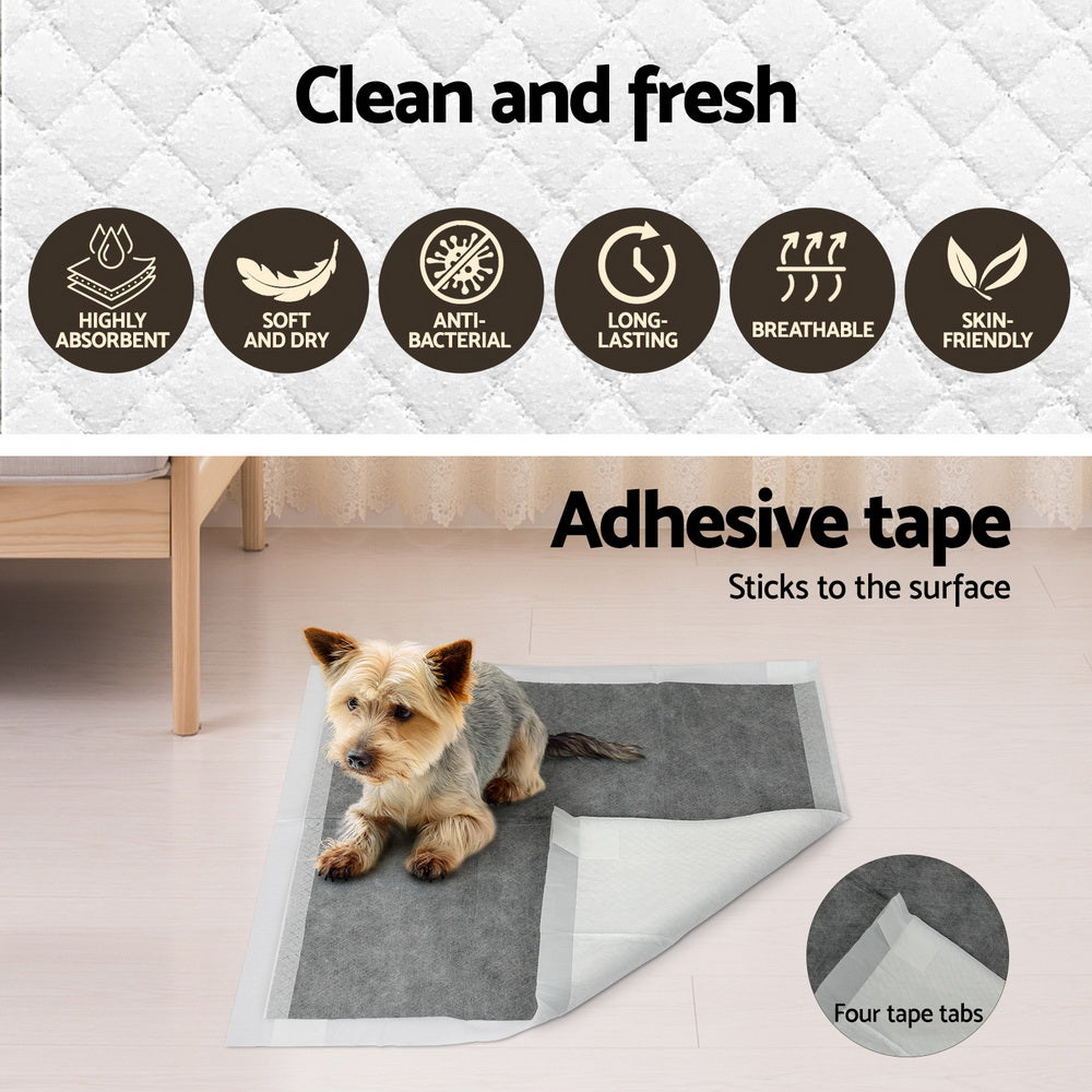 i.Pet Pet Training Pads 400pcs 60x60cm Puppy Dog Toilet Pee Indoor Super Absorbent Grey - view 6