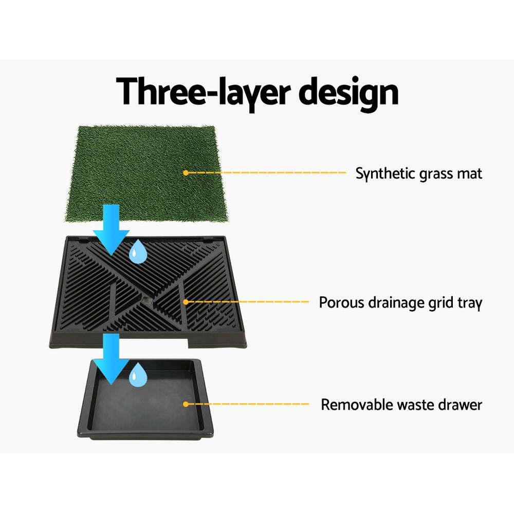 i.Pet Pet Training Pad Dog Potty Toilet Large Loo Portable With Tray Grass Mat - view 5