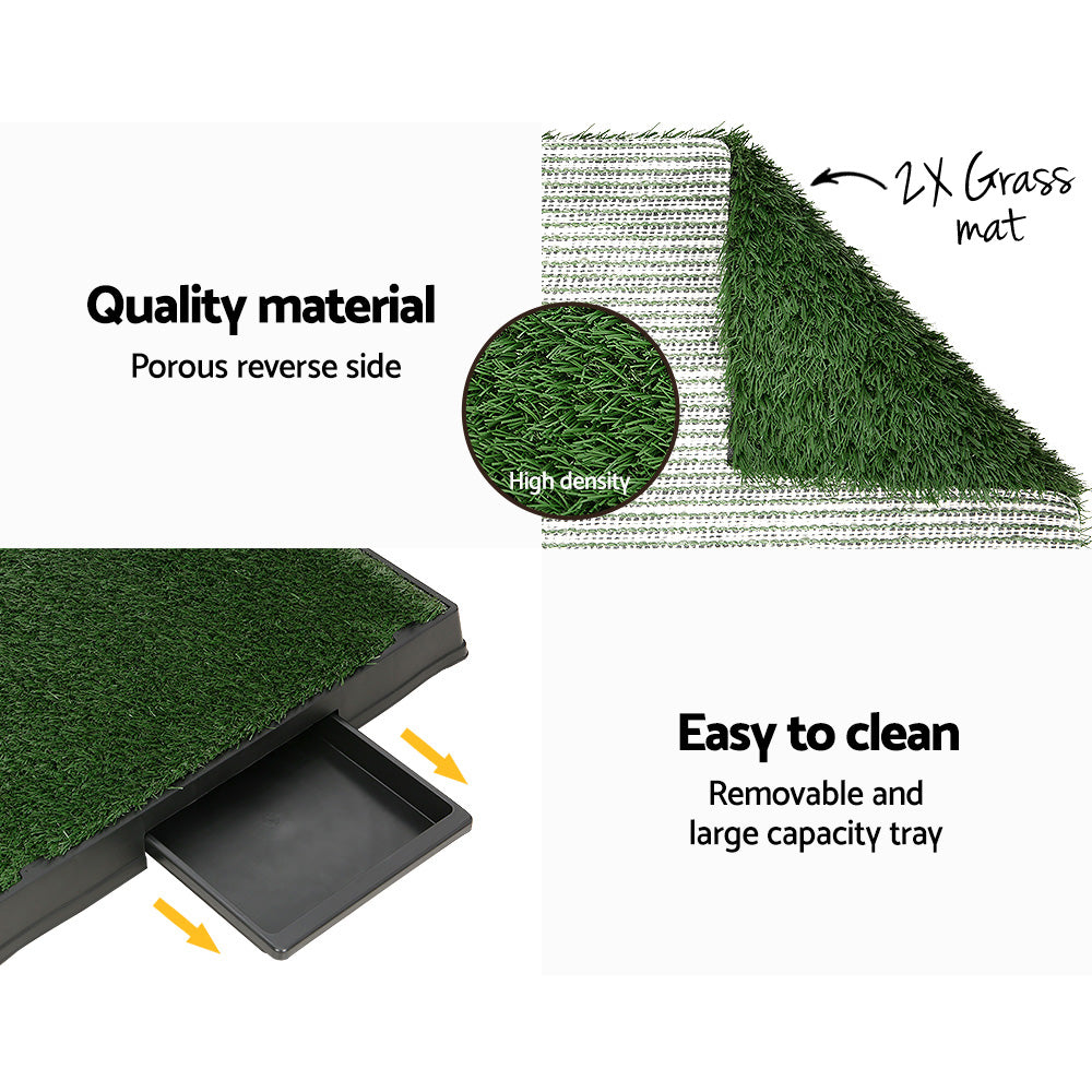 i.Pet Pet Training Pad Dog Potty Toilet Large Portable With Tray Grass 2 Mats - view 6