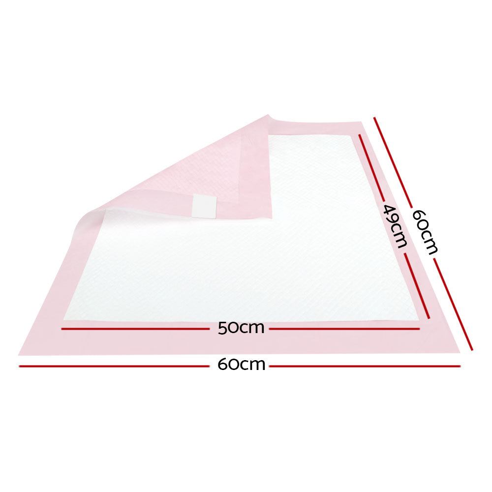 i.Pet Pet Training Pads 200pcs 60x60cm Puppy Dog Toilet Pee Indoor Super Absorbent Pink - view 2