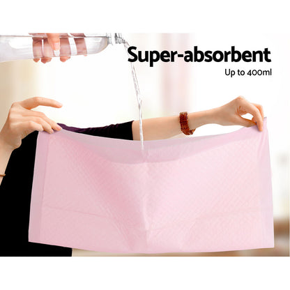 i.Pet Pet Training Pads 200pcs 60x60cm Puppy Dog Toilet Pee Indoor Super Absorbent Pink - view 6