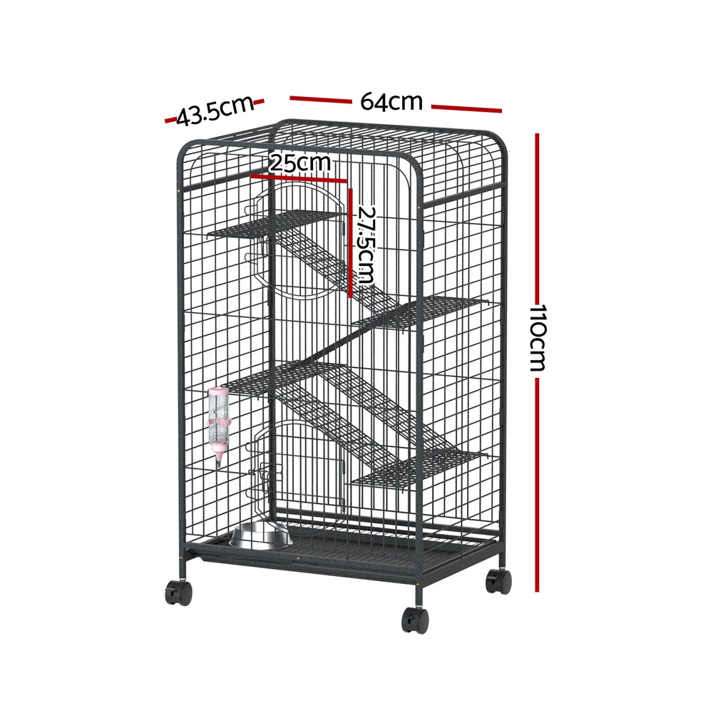 i.Pet Rabbit Cage Indoor Hutch Guinea Pig Bird Ferret Cat Hamster 110cm 4 Level - view 2