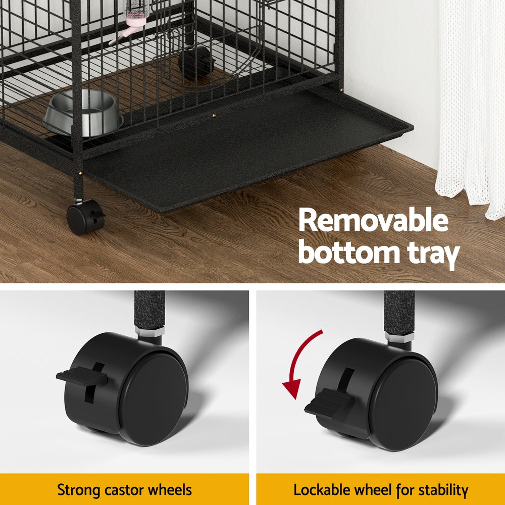 i.Pet Rabbit Cage Indoor Hutch Guinea Pig Bird Ferret Cat Hamster 110cm 4 Level - view 6