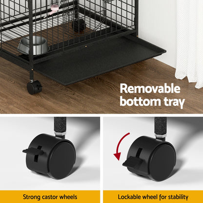 i.Pet Rabbit Cage Indoor Hutch Guinea Pig Bird Ferret Cat Hamster 110cm 4 Level - view 6