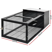 i.Pet Rabbit Cage 122x52cm Hutch Enclosure Carrier Metal - view 2