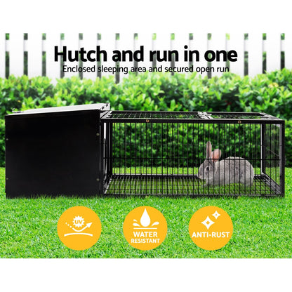 i.Pet Rabbit Cage 122x52cm Hutch Enclosure Carrier Metal - view 4