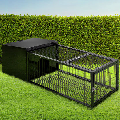 i.Pet Rabbit Cage 122x52cm Hutch Enclosure Carrier Metal - view 7