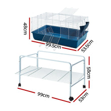 i.Pet Rabbit Cage Hutch 106cm Indoor Enclosure Carrier - view 2