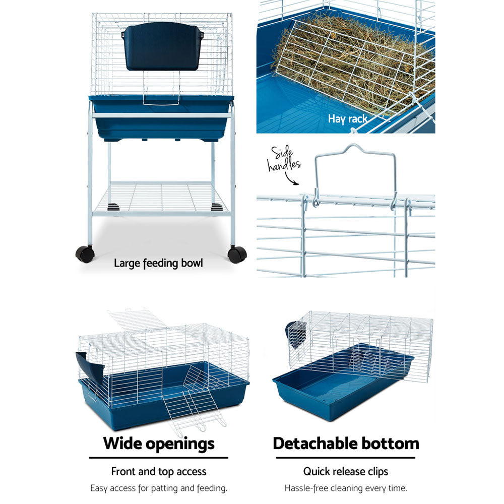 i.Pet Rabbit Cage Hutch 106cm Indoor Enclosure Carrier - view 5