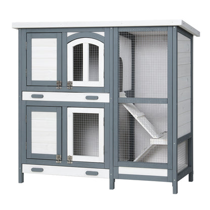 i.Pet Rabbit Hutch Chicken Coop 98cm x 45cm x 92cm Chicken Coop Large Wooden House Run Cage Outdoor - view 7