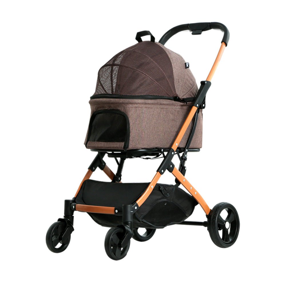 i.Pet Pet Stroller Dog Pram Large Cat Carrier Travel Foldable 4 Wheels Pushchair Double - view 3