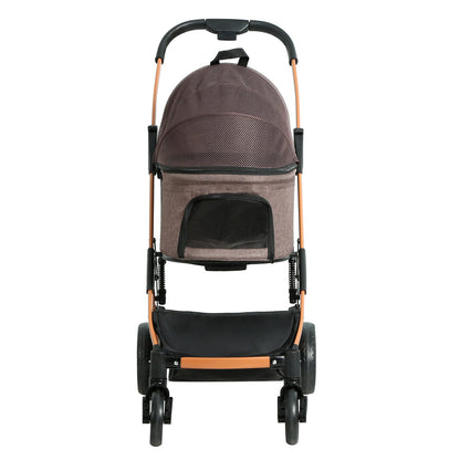 i.Pet Pet Stroller Dog Pram Large Cat Carrier Travel Foldable 4 Wheels Pushchair Double - view 4