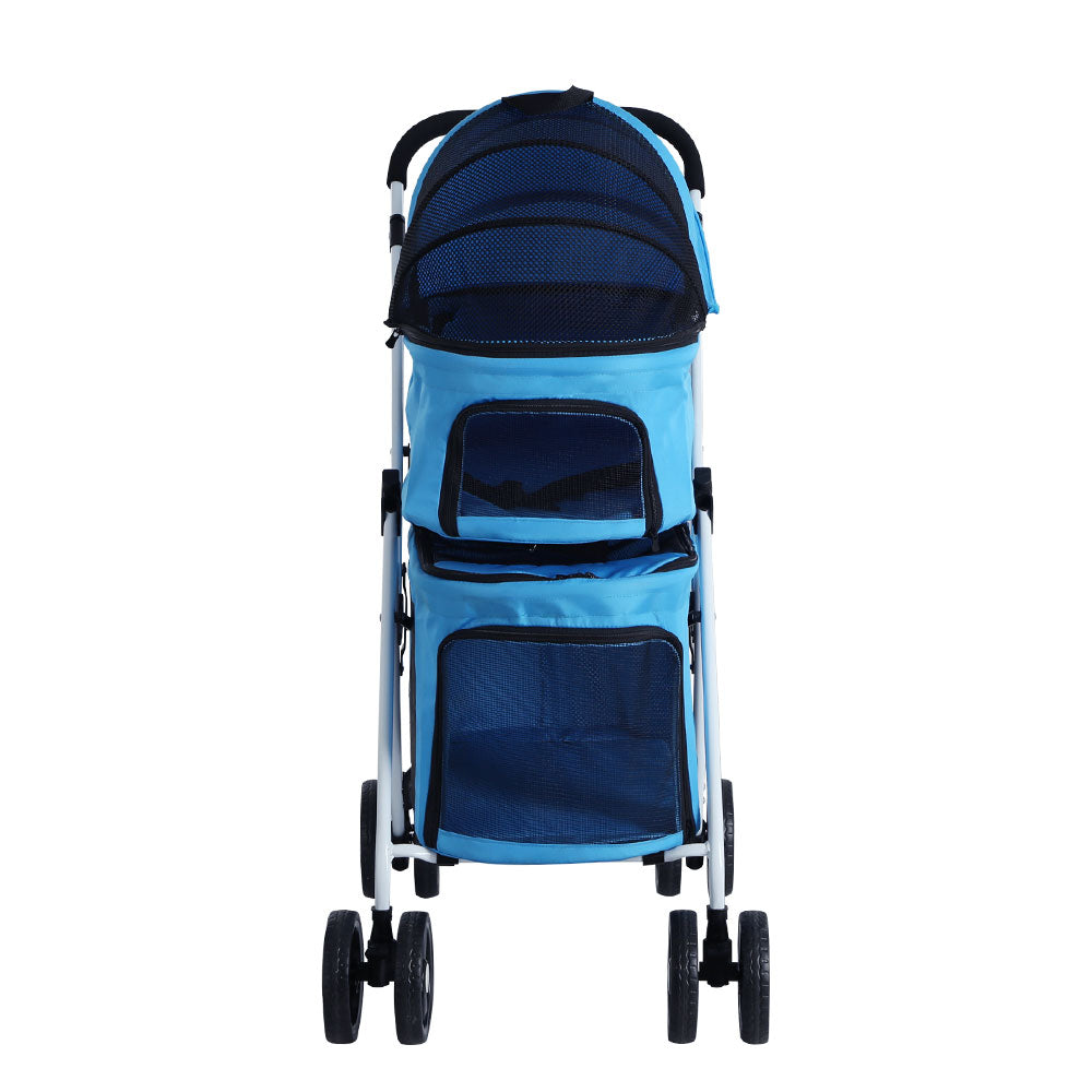 i.Pet Pet Stroller Dog Pram Large Cat Carrier Travel Foldable 4 Wheels Double - view 3