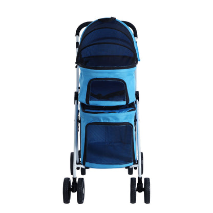 i.Pet Pet Stroller Dog Pram Large Cat Carrier Travel Foldable 4 Wheels Double - view 3